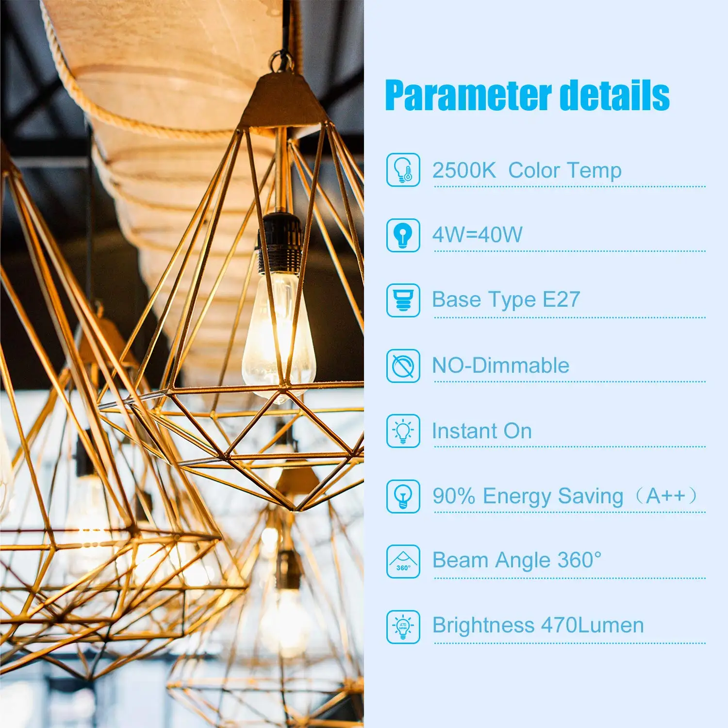 E27 Led St64 4W 6W 8W Edison Retro Vintage Filament 85V-265V Warm Wit 2700K 4500K 6500K Cob Led Lamp