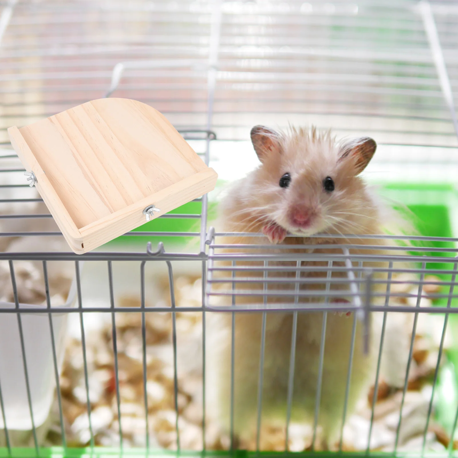 

Perch Durable Pet Sector-Shaped Platform For Hamster Cage Guinea Pig Play Pet Sector-Shaped Platform Area Accessory