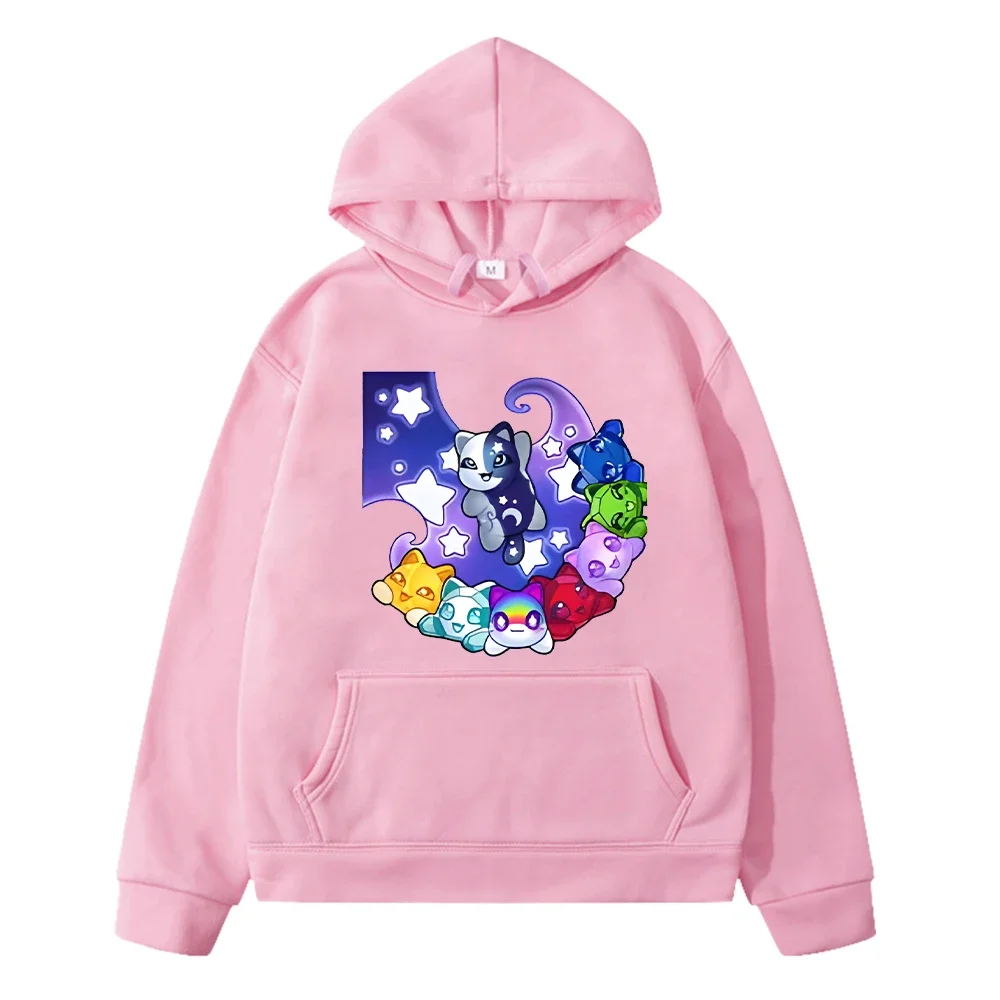 

Kawaii Aphmau Squad Cat Print anime hoodie Fleece Sweatshirt Autumn Hoodies boys pullover Jacket y2k sudadera kids clothes girls