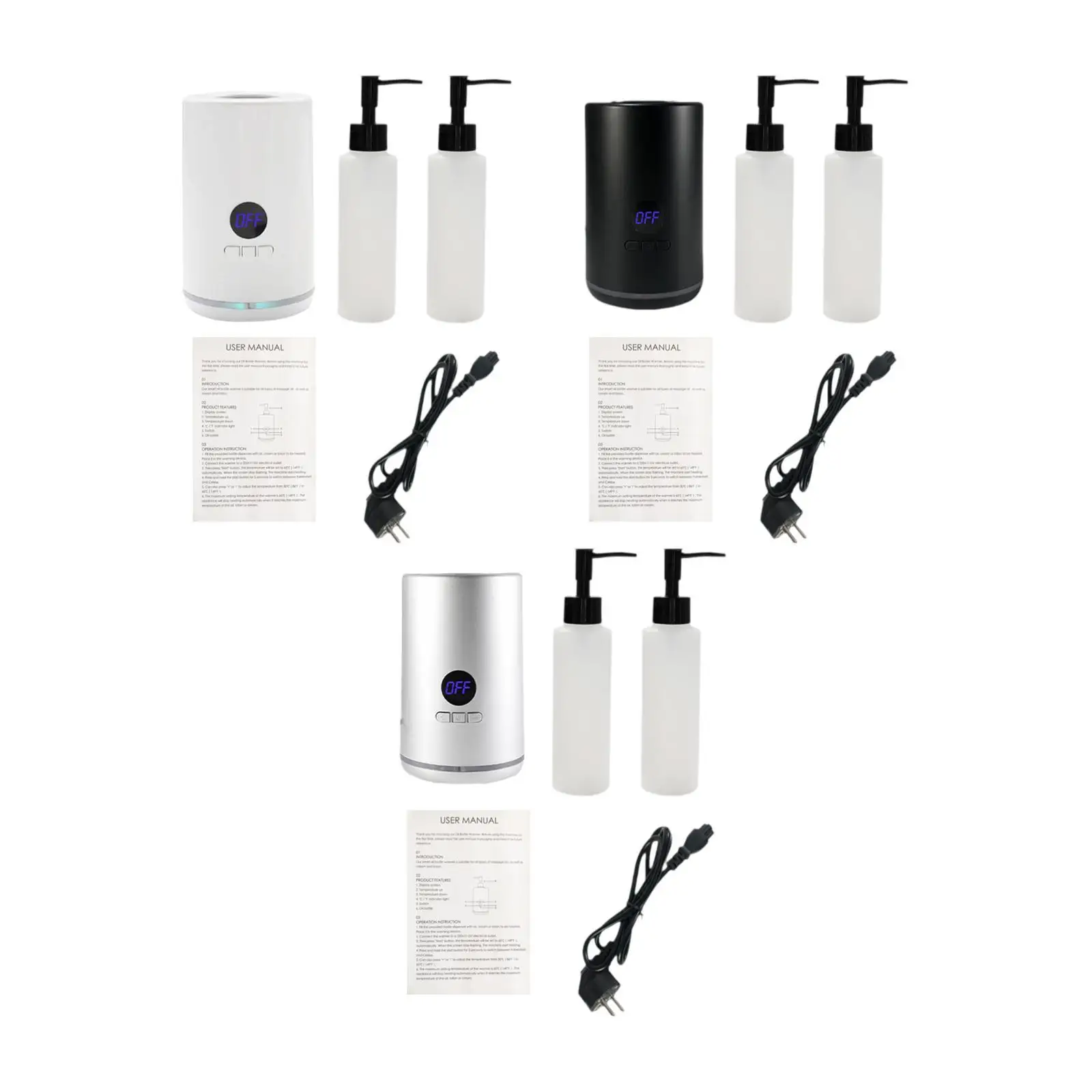 

Single Bottle Oil Heater Temperature Adjustable with Bottles Portable Multipurpose with LED Display Essential Oil Bottle Heater