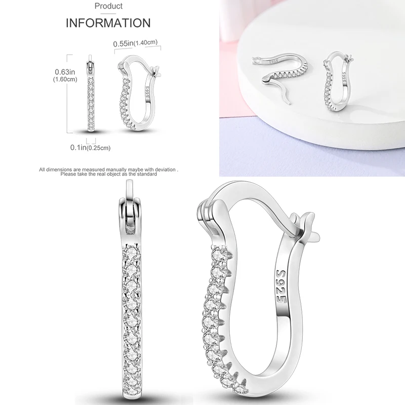 925 Sterling Silber Creolen Pfotenabdruck Blumenstrauß Kleeblatt Lavendel Fisch Bunter Schmuck Geschenk für Frauen und Mädchen – Detail 17