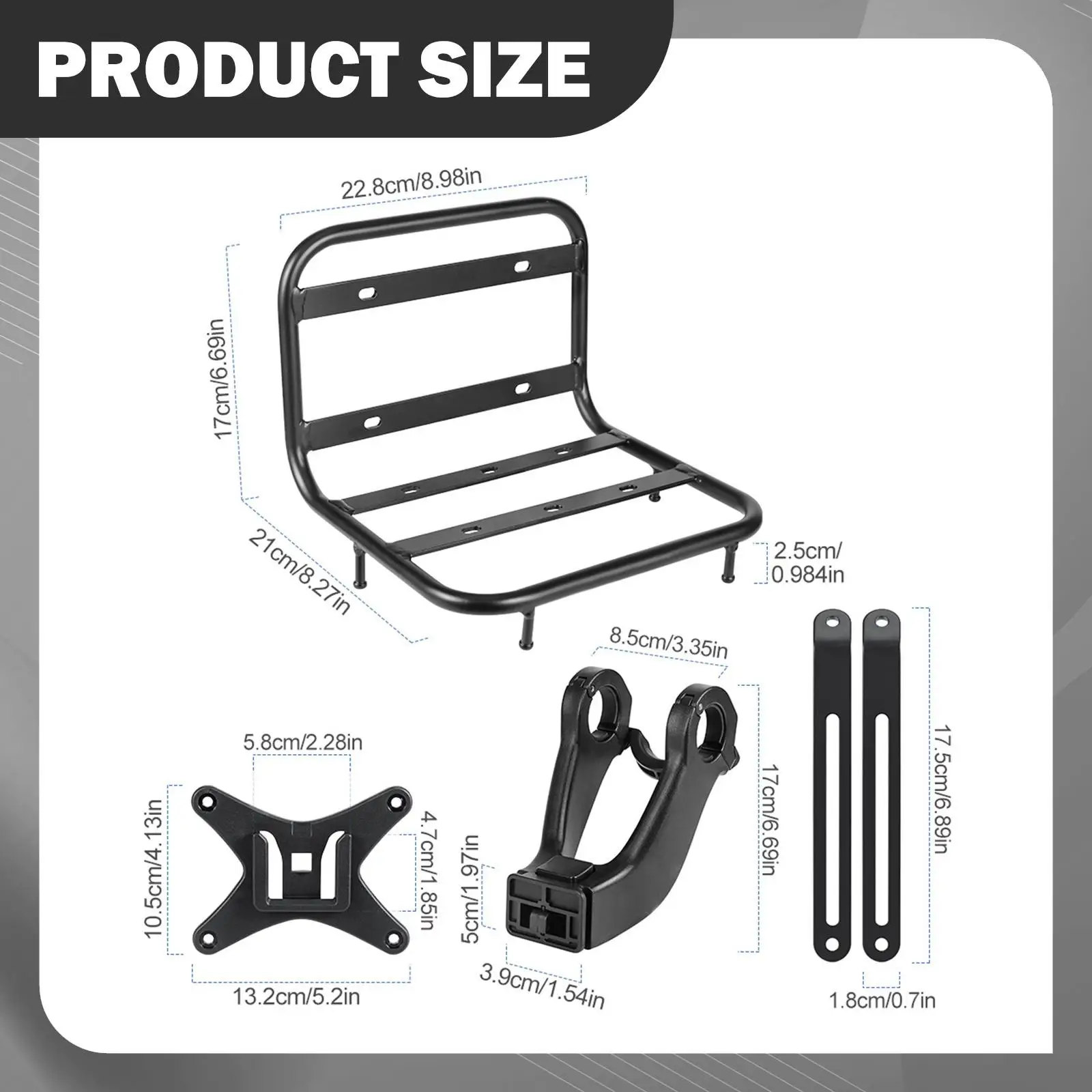 Bike Front Pannier Rack Aluminum Alloy Mount Shelf Support for Long Distance Touring Travel Storage Accessories
