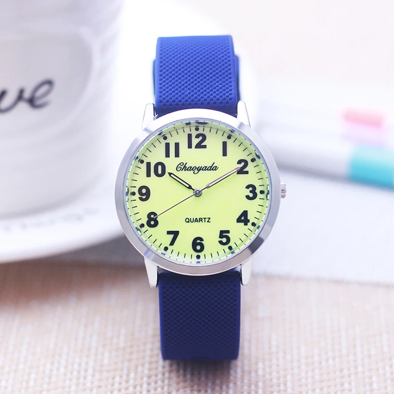 new sale woman man old people mother father fashion Luminous surface quartz watches boys girls children students exam watches