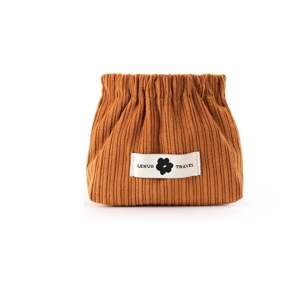 

Cute Mini Shrapnel Bag Solid Color Soft Coin Purse Corduroy Lipstick Purse Girl