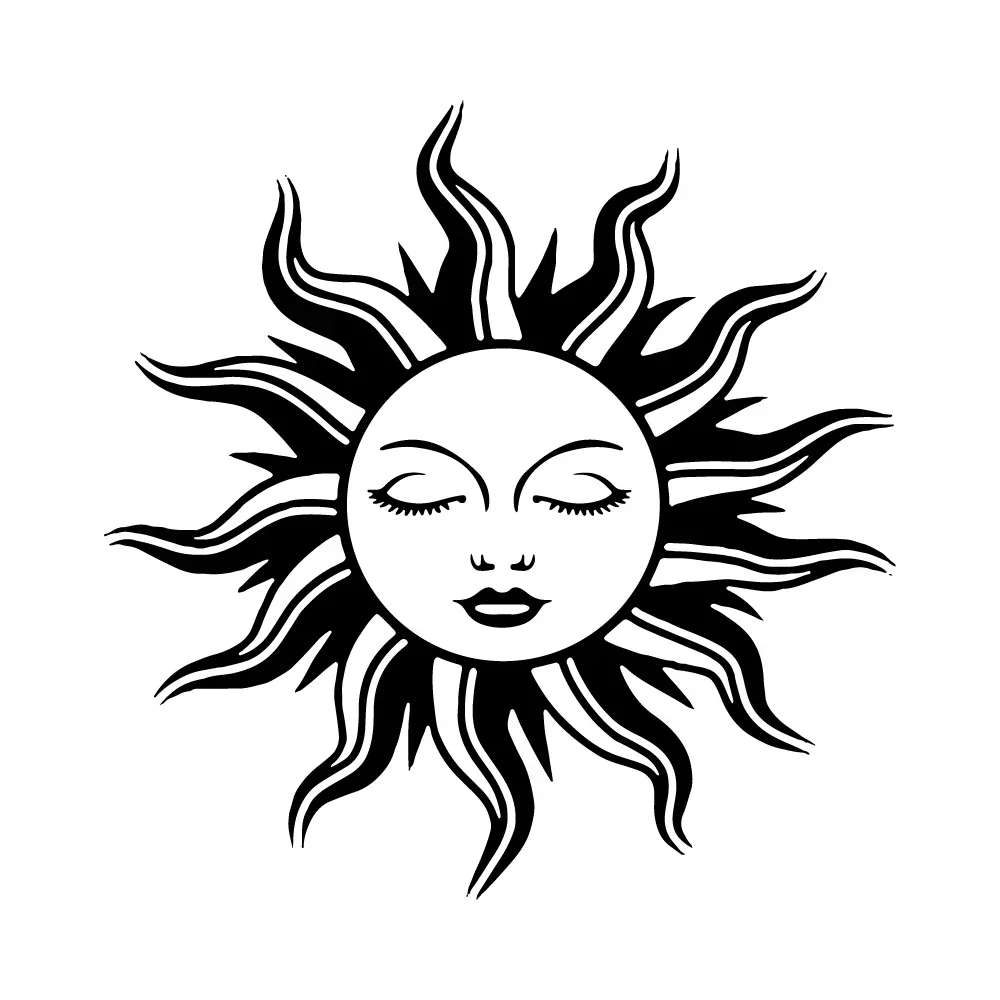 

Car Sticker Sun Design Celestial Decals Apply To Car Window Bumper Laptop Wall Waterproof Decor Accessories.