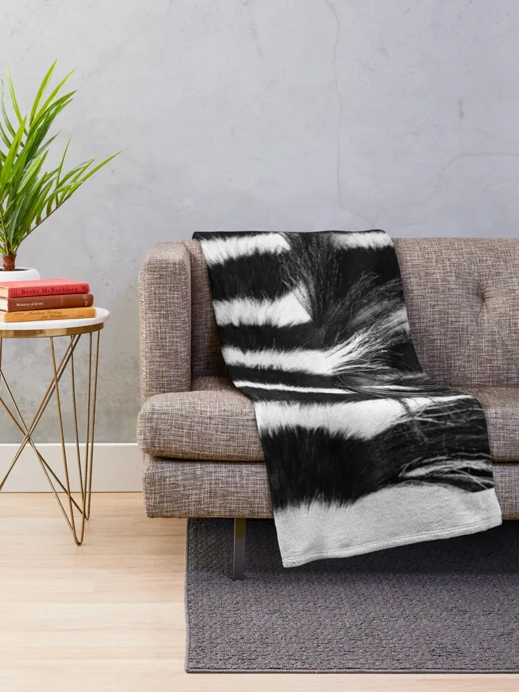 Zebra - wild Africa - design in black and white (highest resolution and best quality)) Throw Blanket Large Hairys Blankets