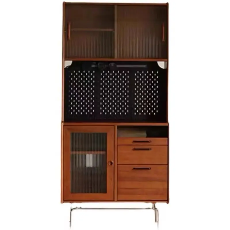 

Solid wood, dining side cabinet, living room, locker, wine cabinet, retro, integrated cabinet,