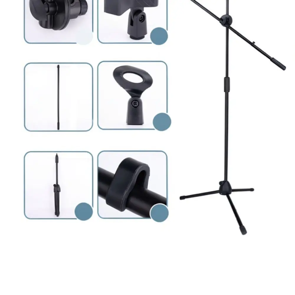 Universal Adjustable Microphone Stand Tripod With Boom Arm Stable Mount For Home Studio Recording Podcasting Live Show