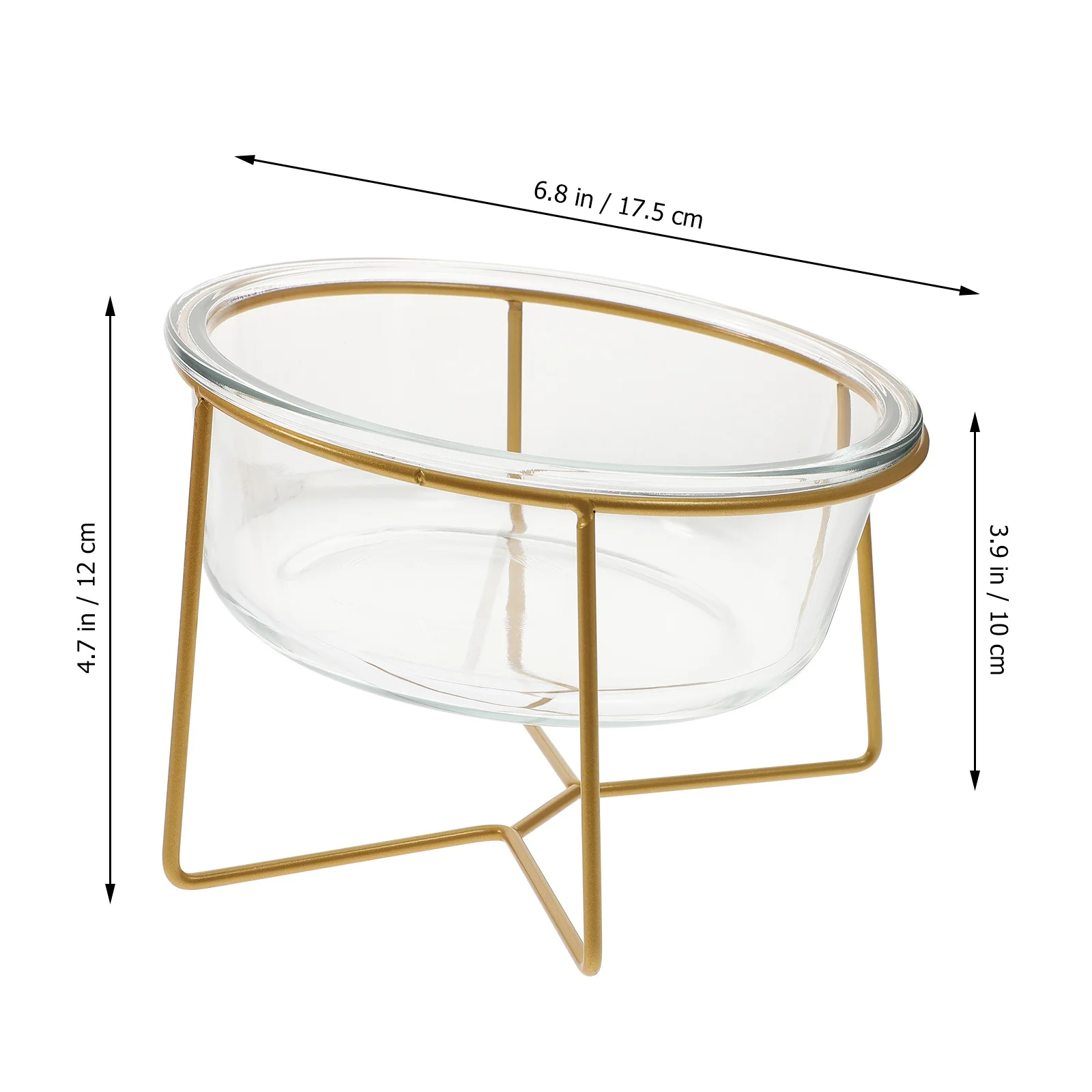 

High Base Feeder Glass Dog Cat Food Water Durable Non-Deformable For Small Pets Feeder Container Pet Food Bowl Glass Pet Bowl