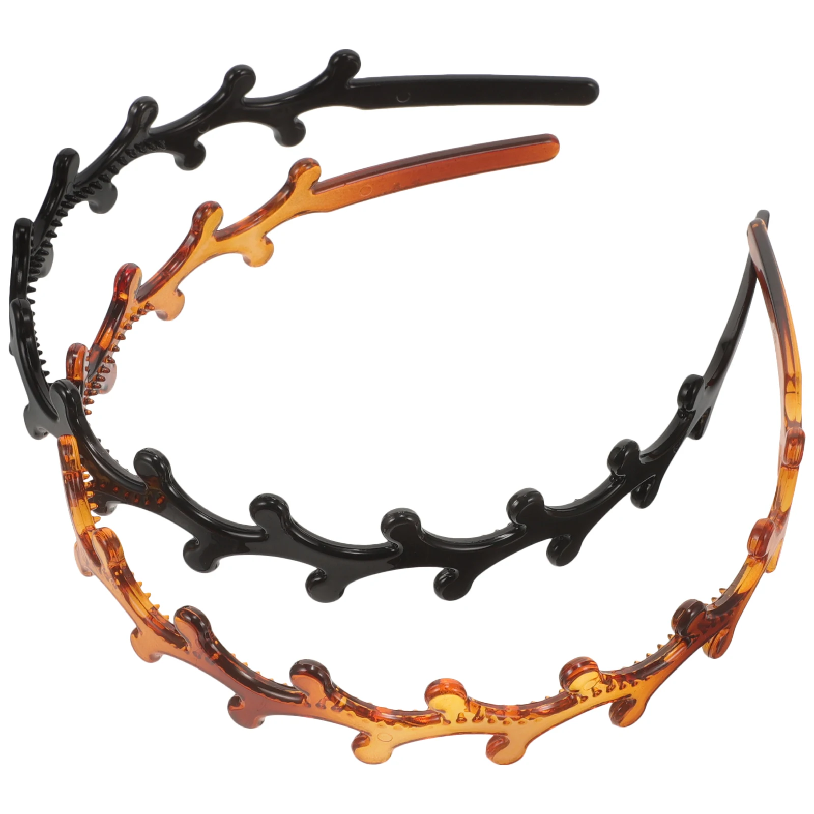 

2pcs Hair Bands Headband for Washing Face Women Men Leaves Styling Accessories Comb Thick Non Slip Workout Plastic