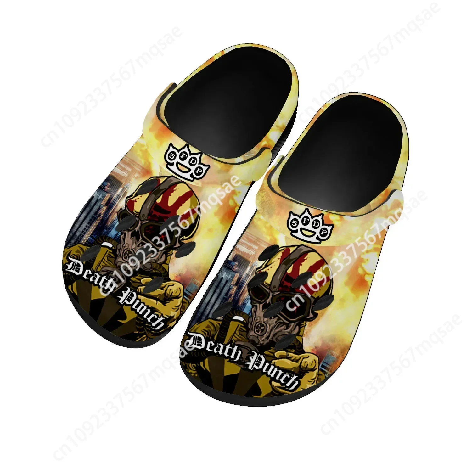 Five Finger Death Punch Pop Home Clogs Custom Water Shoes Mens Womens Teenager Shoe Garden Clog Breathable Beach Hole Slippers