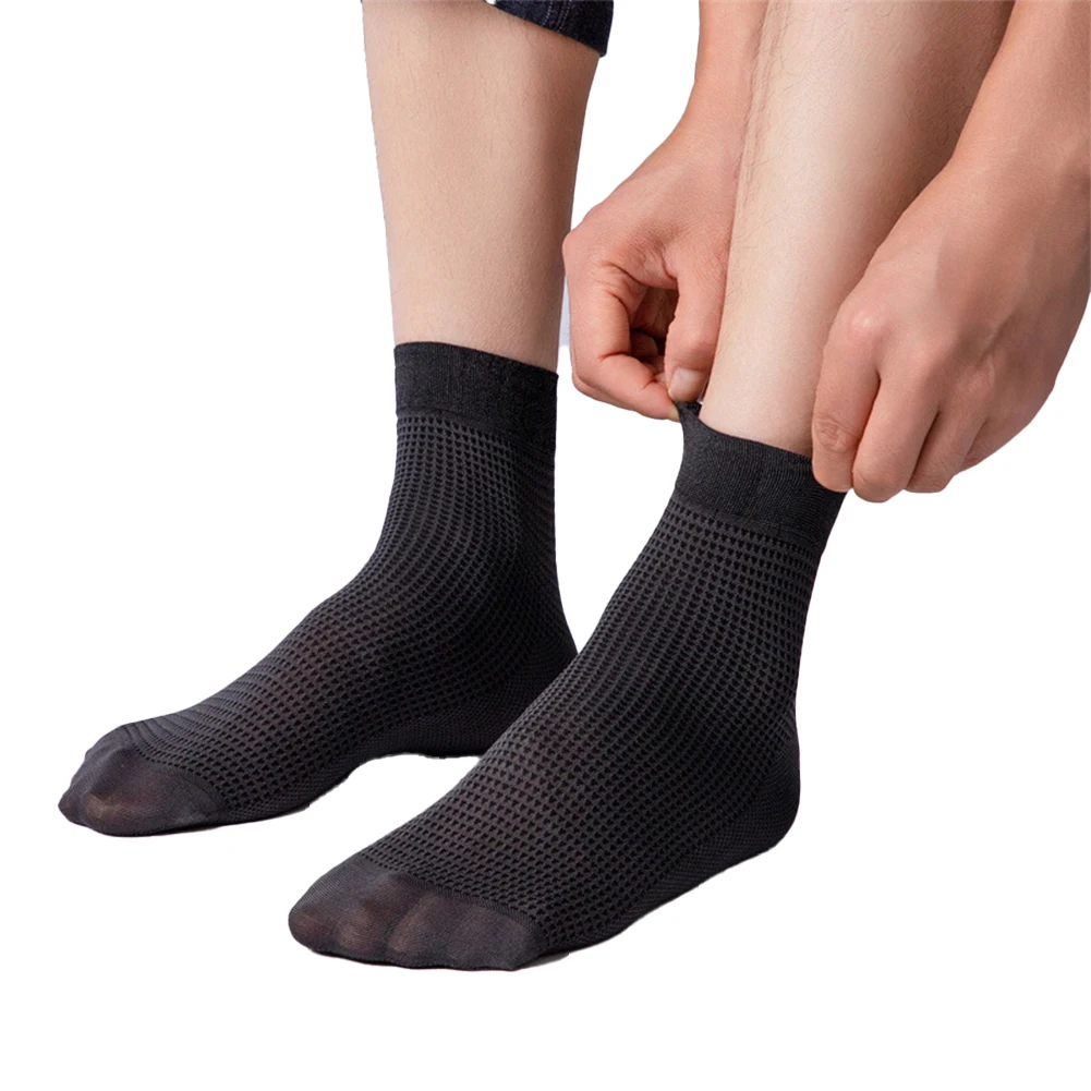 Formal Business Socks Men Sexy Stockings For Business Breathable Mens Nylon Sexy Silky Stockings Traceless Wear