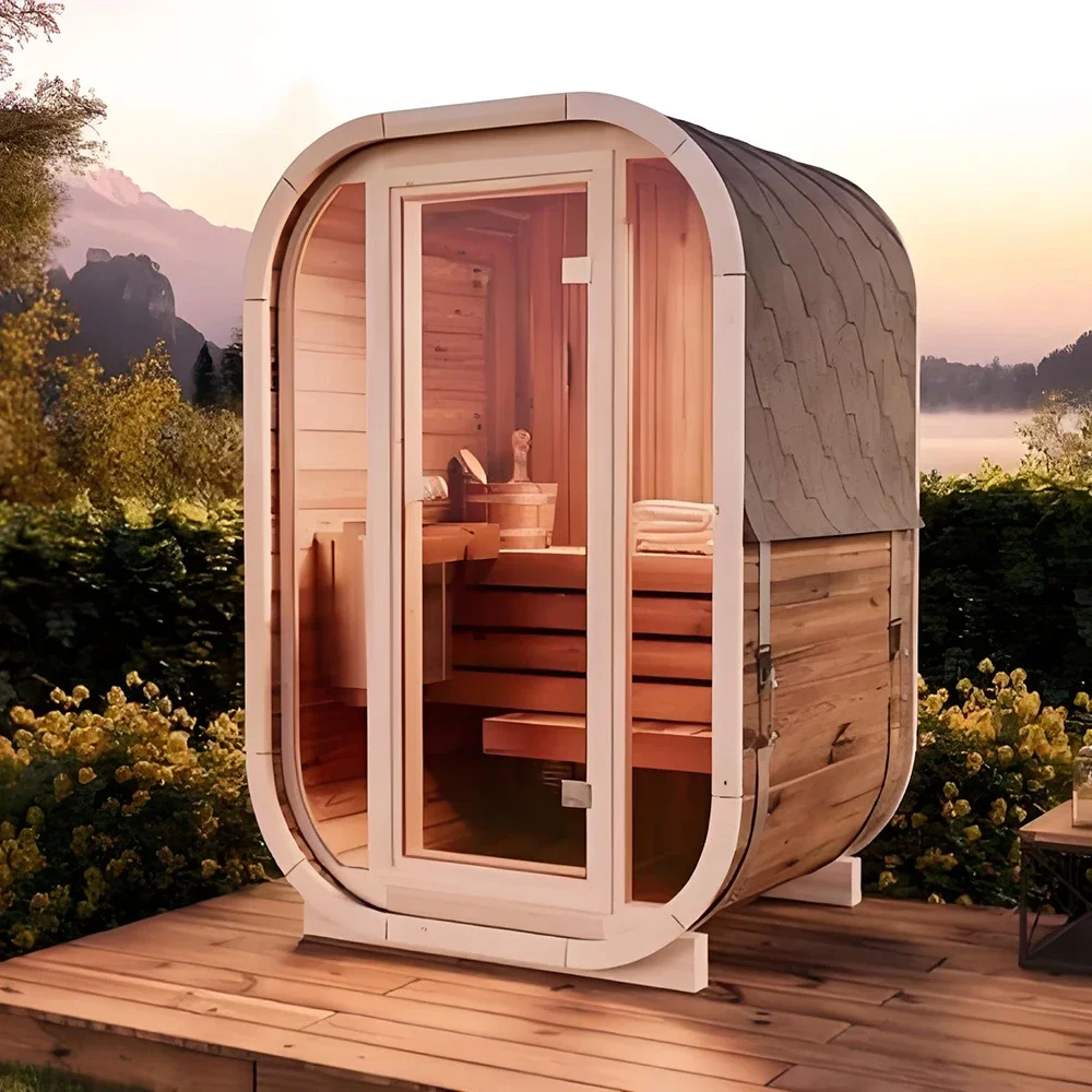 Portable Traditional Sauna For 1-2 People Outdoor Sauna Dry And Wet Steam Sauna Garden Hot Sale