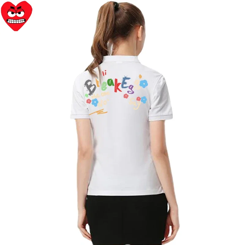 Break Egg Men Striped T-shirt Cotton Heart Embroidered Break Egg Letter Printed Round Neck Long Sleeve Spring Autumn T-shirt