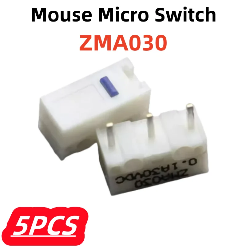5Pcs/Lot 100% New Mouse Micro Switch ZMA030 With Iron Plate 0.1A30VDC Light Force High Life Original