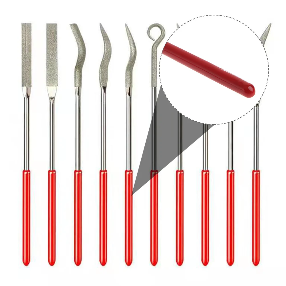 10 قطعة مجموعة ملفات تشكيل صغيرة للخشب المعادن لتقوم بها بنفسك أداة تلميع مجوهرات الحرف اليدوية نحت طحن المجوهرات ملف ذاتي الصنع