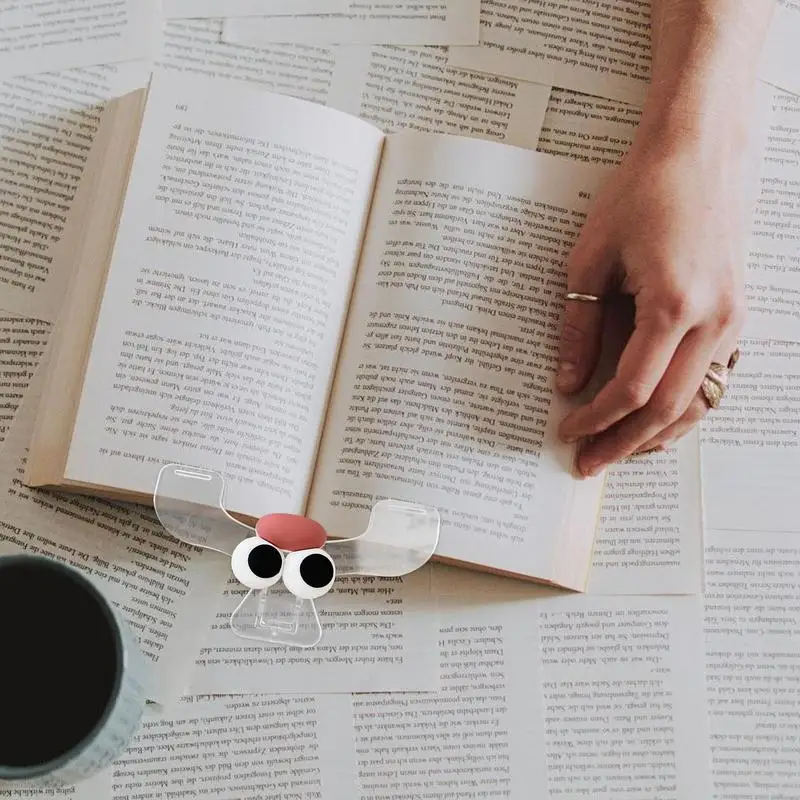 Transparent Reading Book Marker, Page Marker, Titular, Bookmarks, Clipes de Papel para Livros, Piano Partituras, Documento