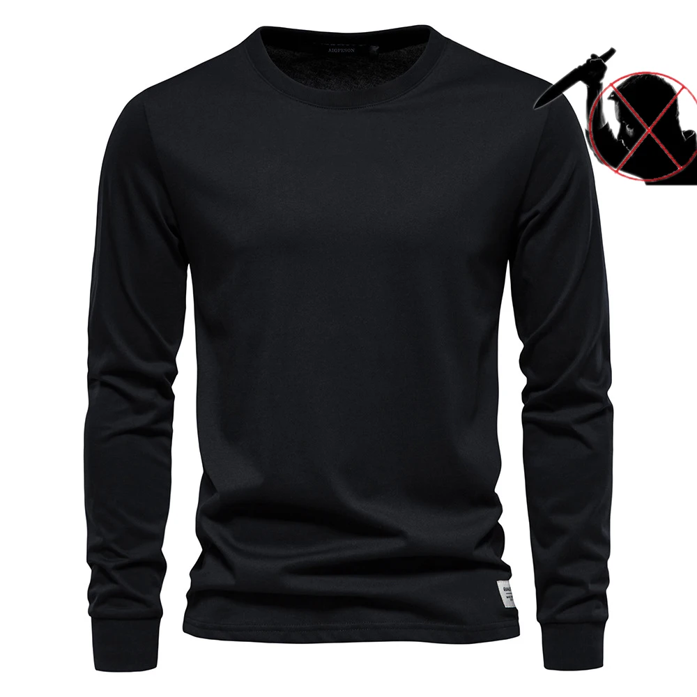 High Quality Concealed Stab Proof T Shirt Lightweight Full Body Security Protection Tactical Tees Body Armour Self-defense Tops