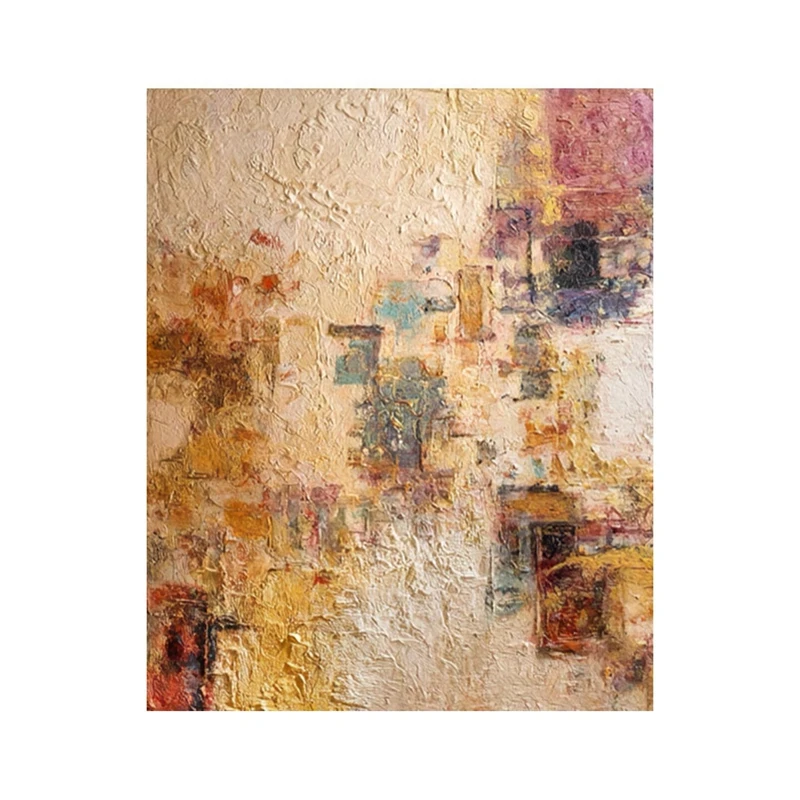 Modern Pure Handmade Abstract Oil Painting Texture Poster For Living Room Wall Art Hanging Mural Living Room Bedroom Decoration