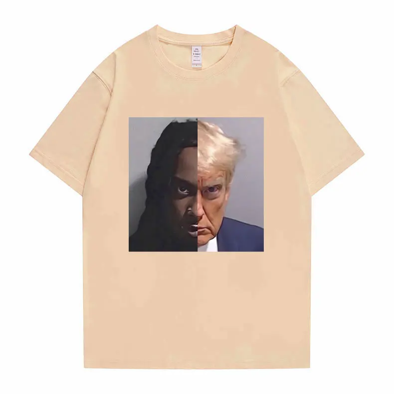 Rapper Playboi Carti Donald Trump Mugshot T-shirt Men Women Funny Rap Meme Narcissist Opium Whole Lotta Red Die Lit WLR Tshirt