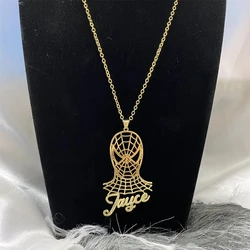 Custom Cartoon Character Baby Name Necklace Women Girl Child Jewelry Stainless Steel Gold Color Anime Nameplate Pendant Necklace