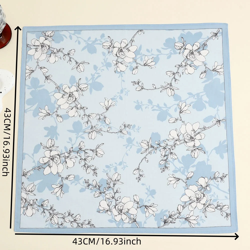 3-pak damskich chusteczek z czystej bawełny, klasyczne kwiatowe spodnie z klapką i kieszonką, chusteczki ślubne, prezenty świąteczne i na Dzień Matki