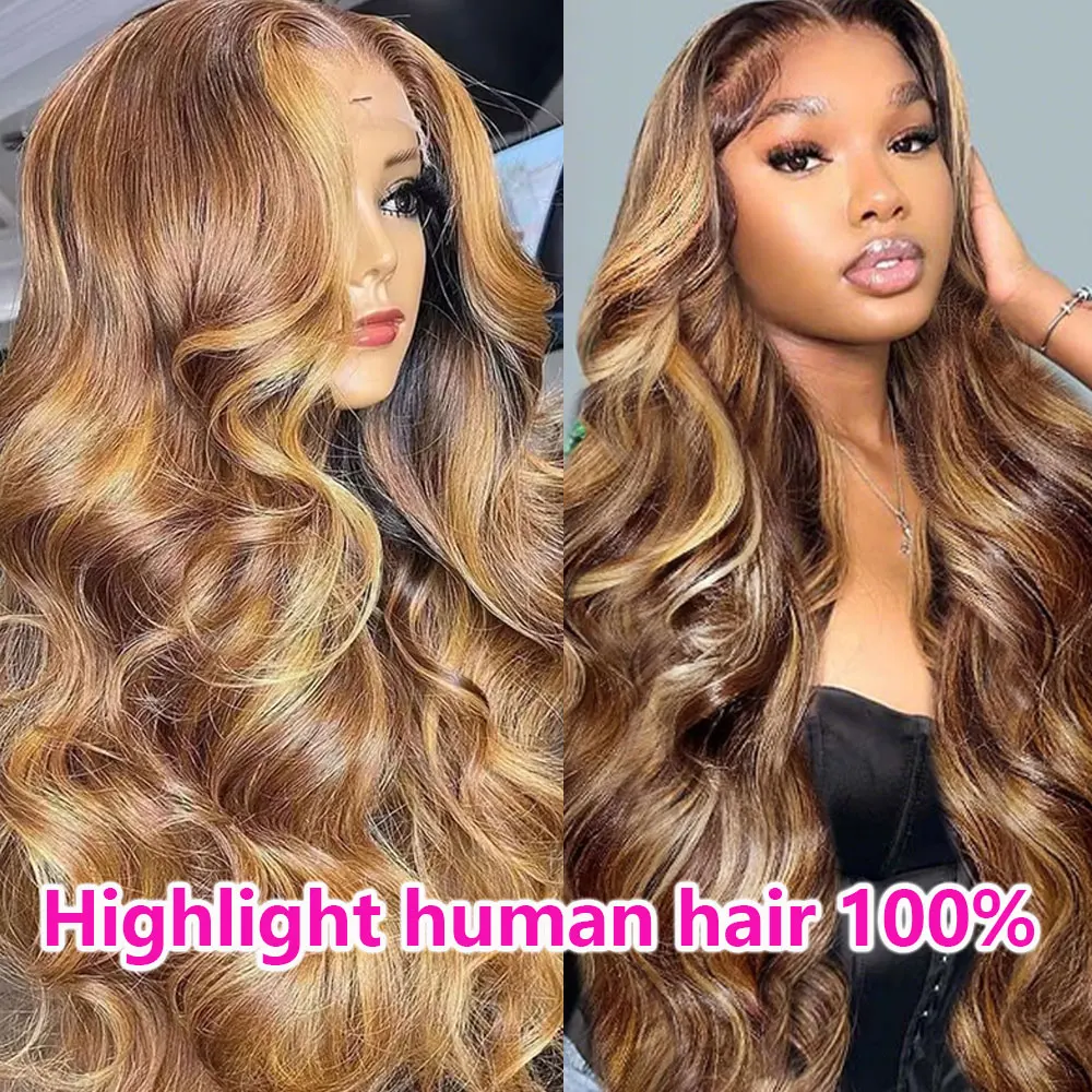 

Выделите Объемная Волна Парик Человеческих Волос Парики Шнурка 4/27 Медовый Блондин Объемная Волна 13x6 Парик Шнурка Человеческих Волос Для Женщин Бразильские Парики Человеческих Волос