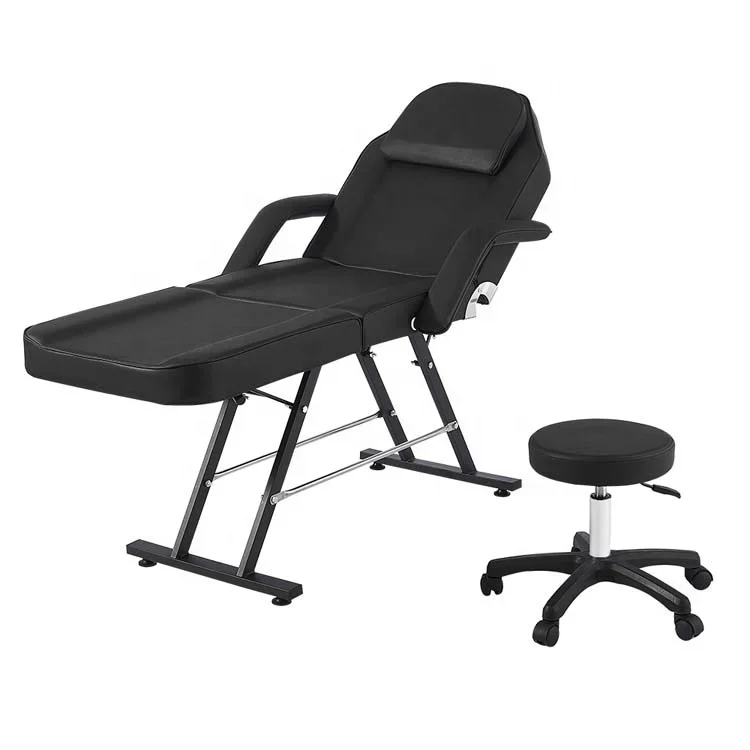 2026 Hot Sale Economic Wholesale Beauty Center Spa and Salon Furniture Portable Facial Bed Massage Table with Stool