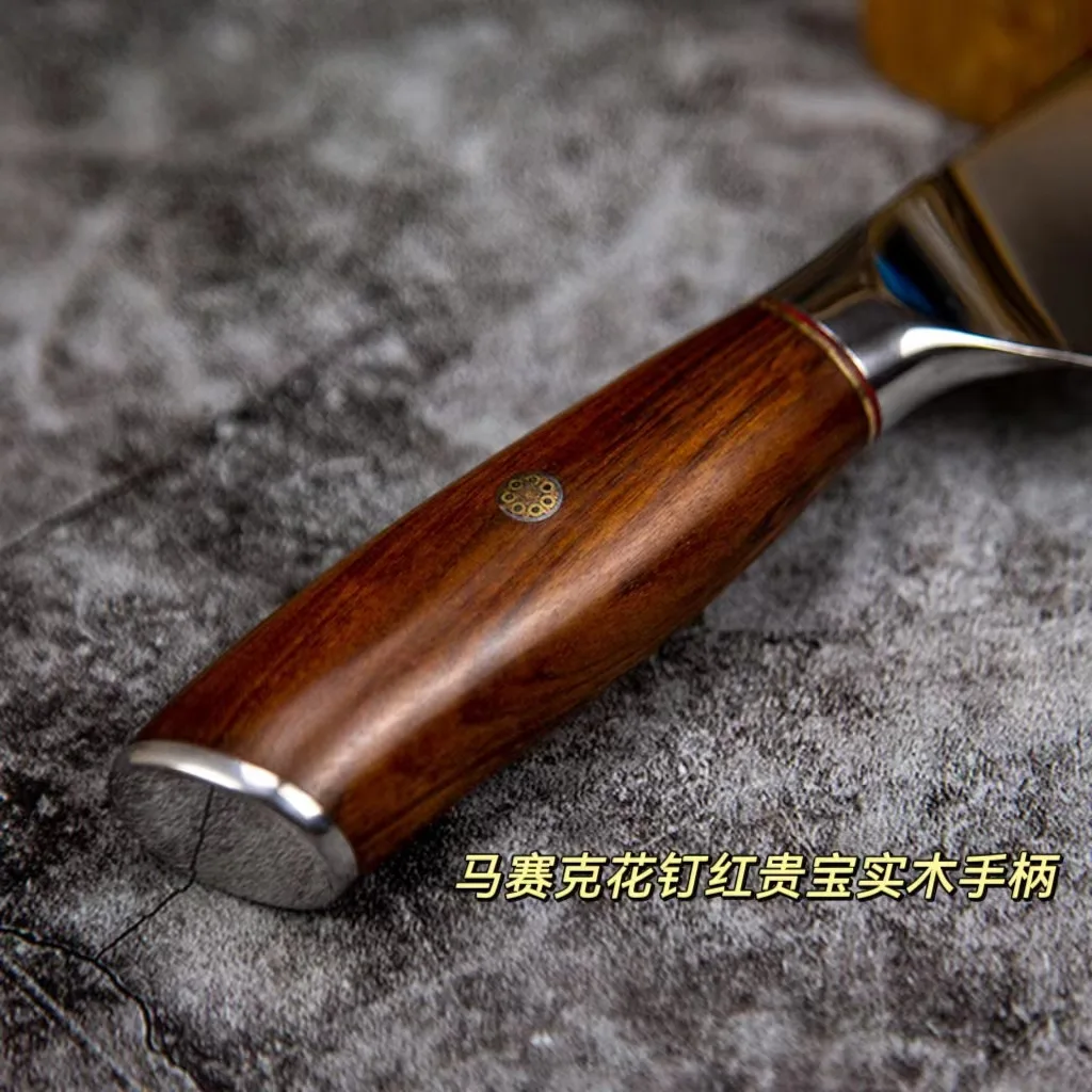 RHON 7Inch Powder M390 Clad Steel Kiritsuke Knife Japanese Kitchen Utility Chef Meat Slicing Vegetable Cutting Fruit Knives