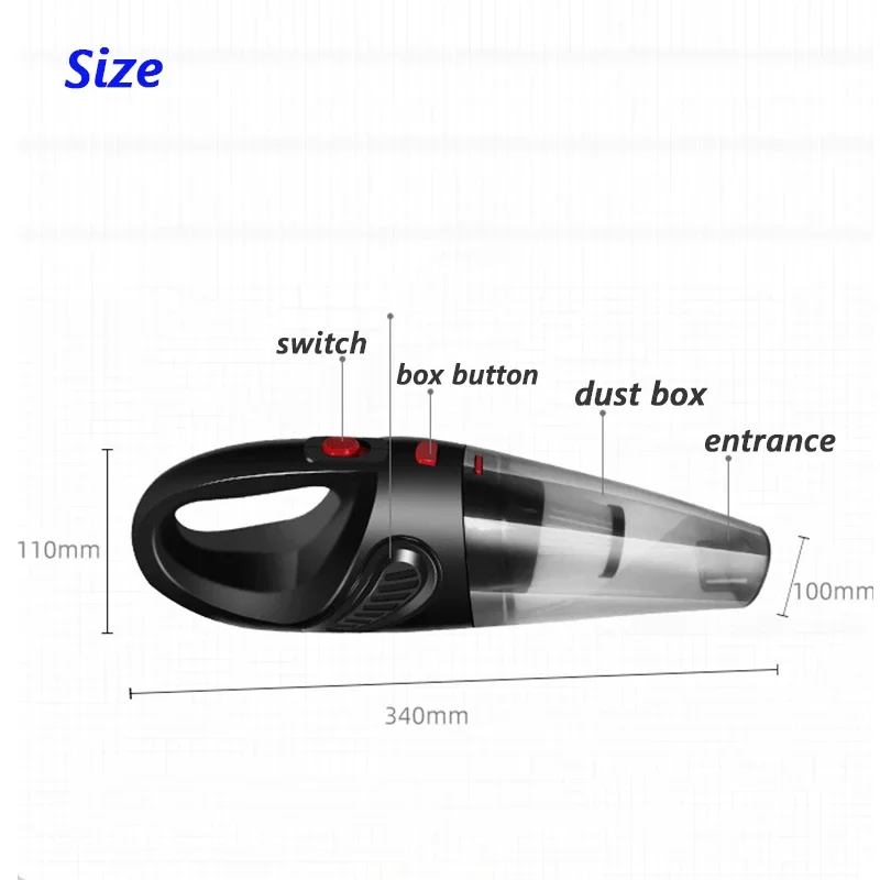 Wireless Vacuum Cleaner Car 8000Pa Strong Suction Robot Dual-Purpose Handheld Auto Vacuum Cleaner Mini Blower for Home Appliance