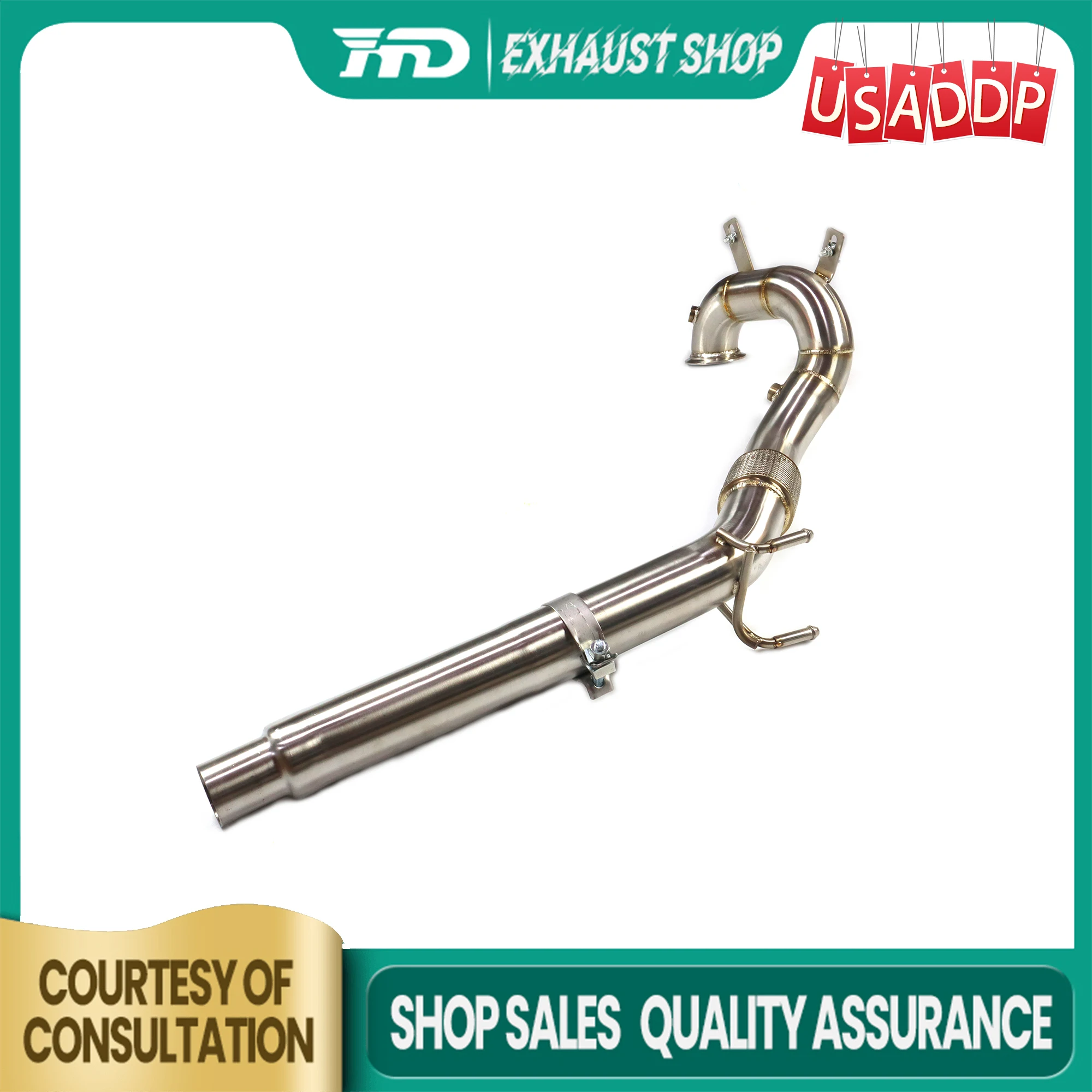 

HMD Exhaust for Audi A3 1.4T Downpipe without Heat shield Stainless steel Hose and shock absorbers Precision installation