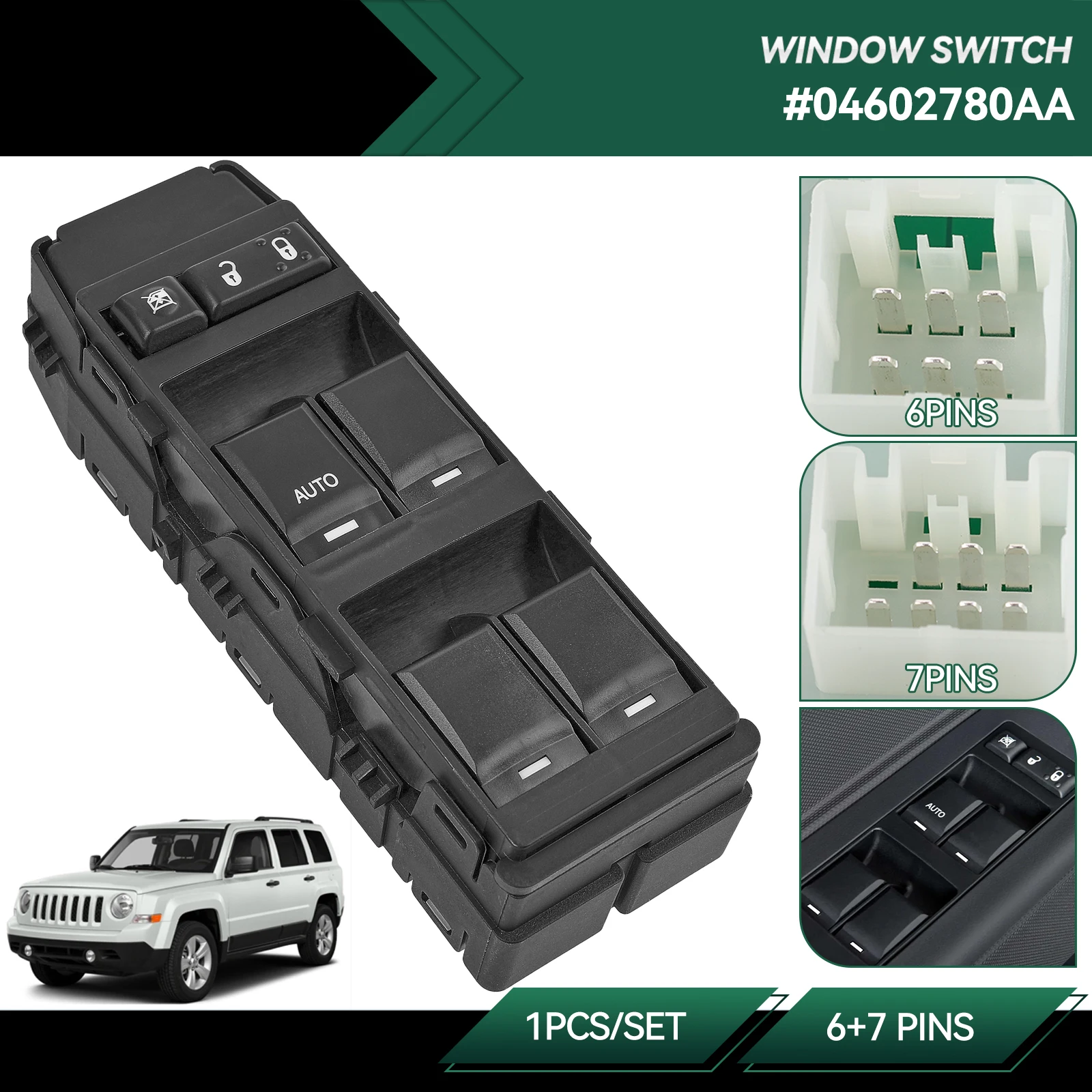 

Переключатель управления окном 4602780AA 04602780AA для Dodge Caliber Dakota Durango Magnum Chrysler 300 Jeep