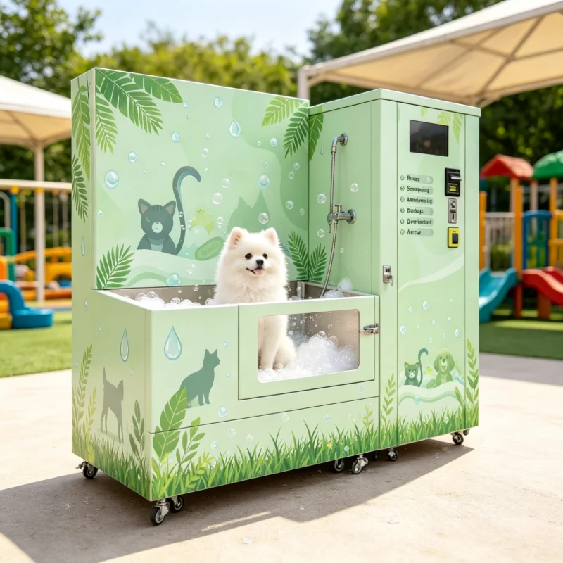 Pet Washing Machine Fully Automatic Stainless Steel Custom Design Dog Grooming Bath Station for Pet Kennel Salon Hot Sale