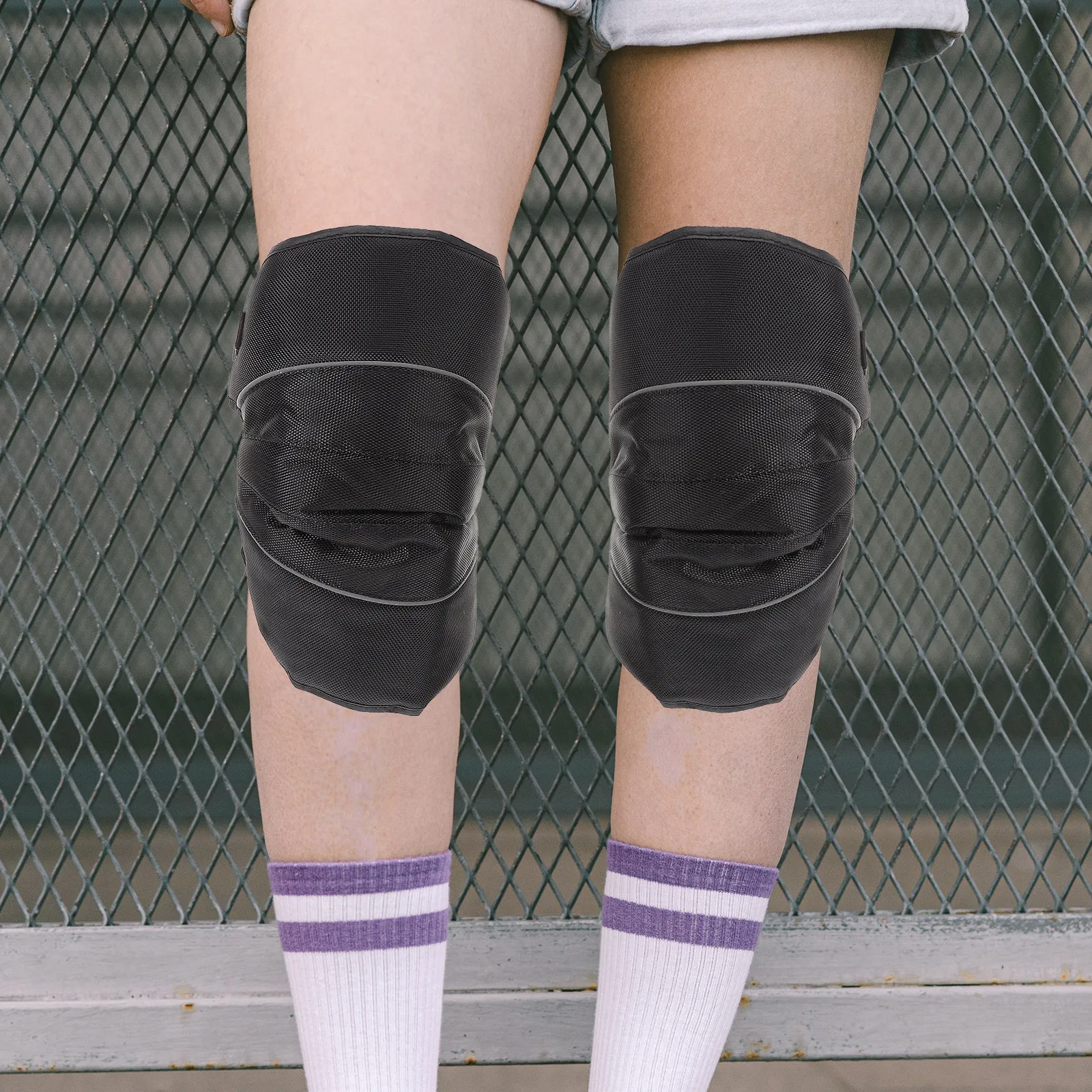 

2 шт. ветрозащитные мотоциклетные наколенники, регулируемые защитные накладки для езды, защитное снаряжение для велоспорта и активного отдыха, комфортные защитные элементы