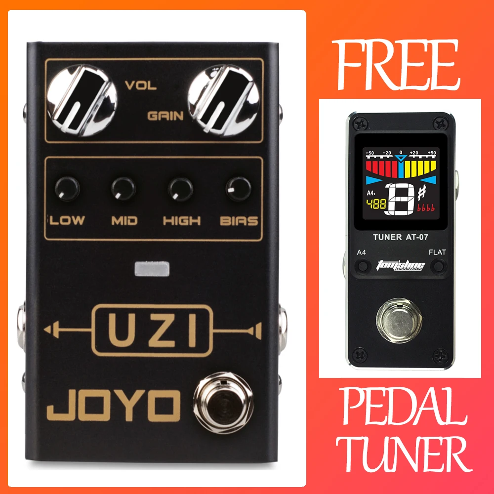 

JOYO R-03 UZI Heavy Metal Distortion Guitar Effect Pedal High Gain Effect Pedal Between British Distortion & American Distortion