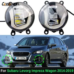 2in1 Design Car Front Bumper LED Fog Light DRL Daylight Assembly For Subaru Levorg Impreza Wagon 2014 2015 2016 2017 2018 2019
