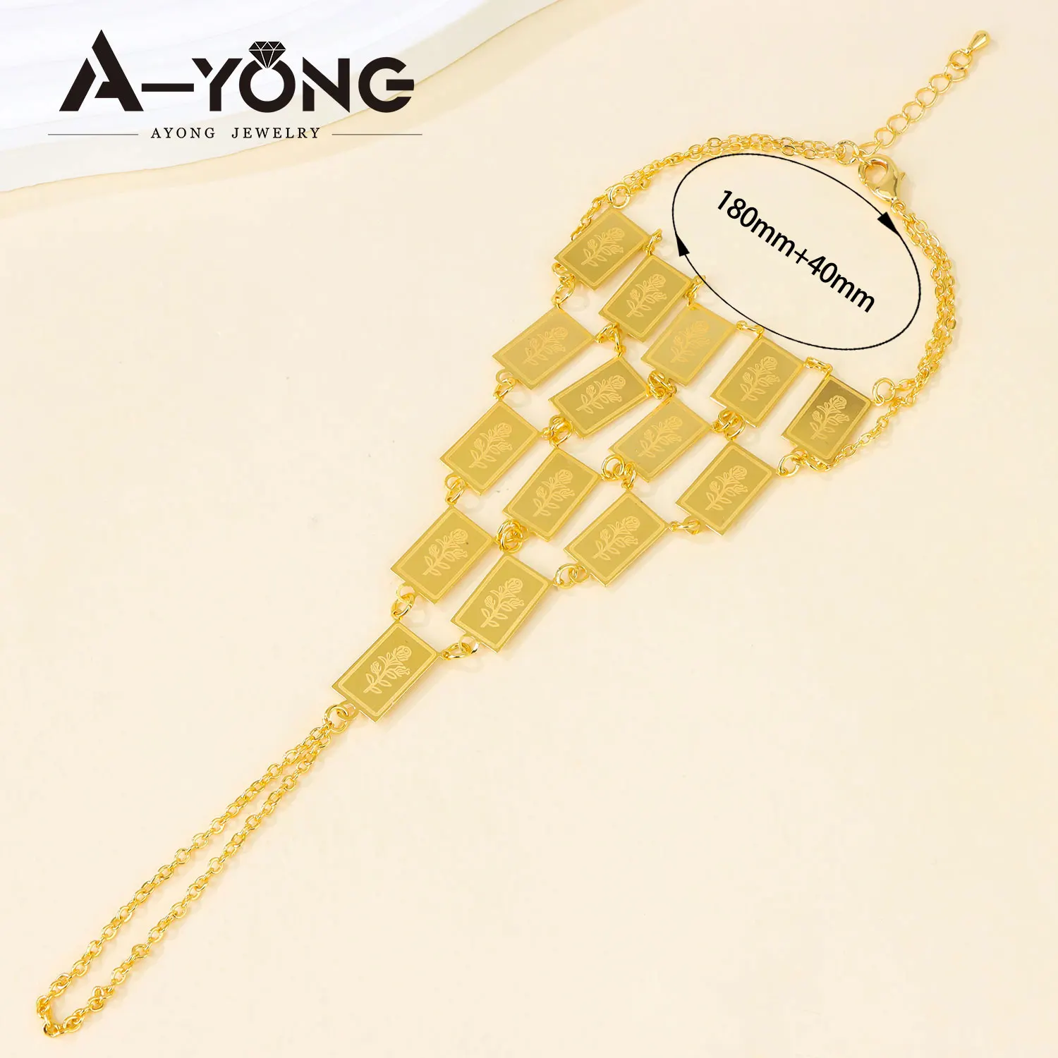 Arabisches Mode-Armband mit Fingerring 21k Vergoldet Dubai Vintage-Münzen Armbänder Oman Frauen Braut Hochzeitsschmuck – Detail 9