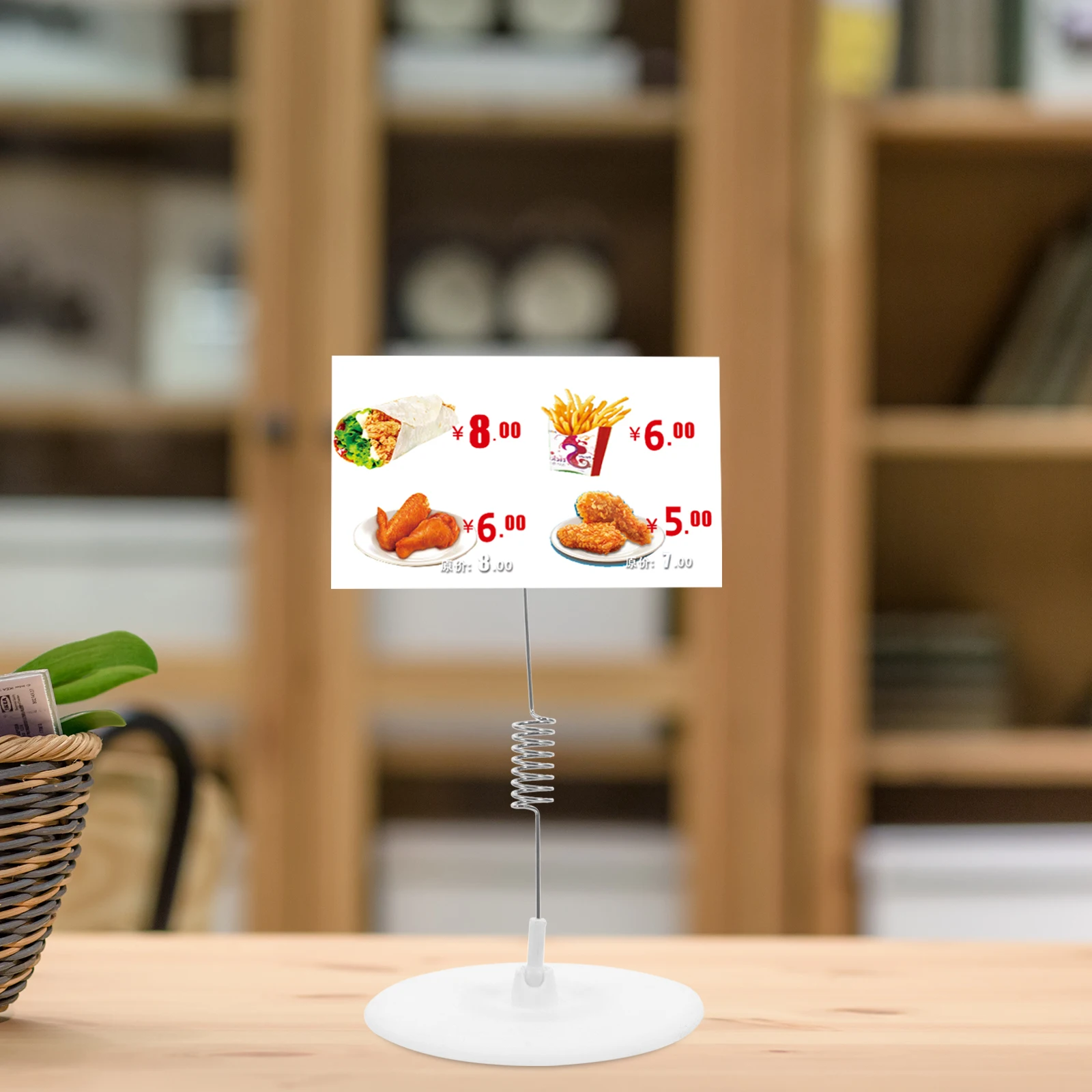 

6 Pcs Sticky Swing Clip Display Stand Shelf Label Holder Supermarket Tag Table Sign Poster Bracket ABS Clear Multifunctional