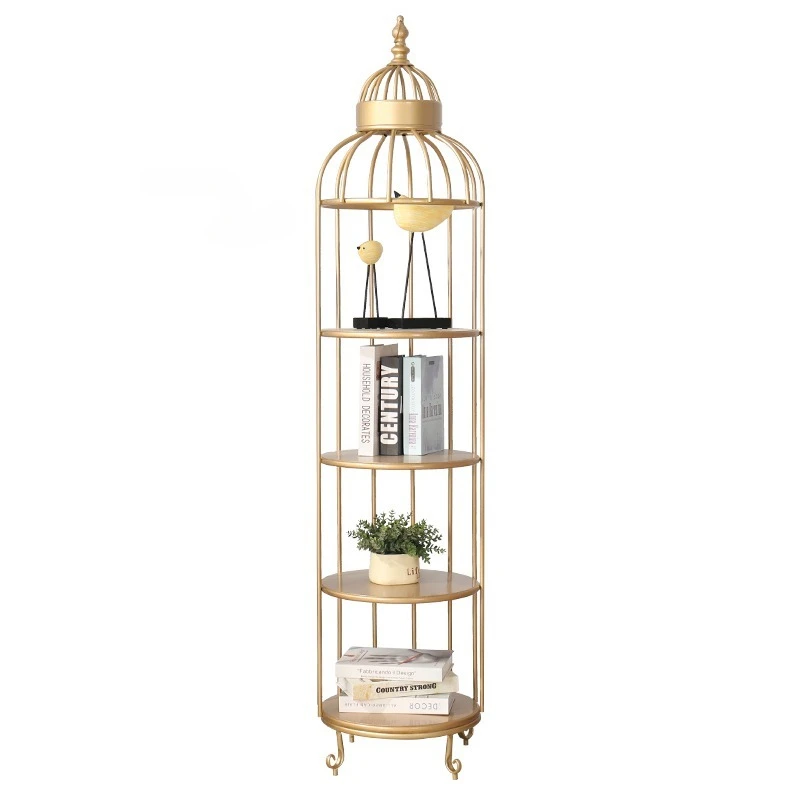 Nordic Living Room Bird Cage Plant Shelf Simple Balcony Floor Flower Stands Dormitory Multi-layer Bookcase Bedroom Storage Racks