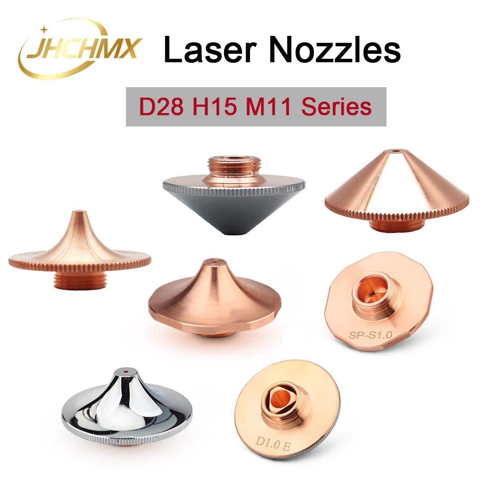 

Оптоволоконные лазерные сопла JHCHMX, однослойные диаметром 28 мм, калибр M11 0,8-5,0 мм для волоконной лазерной режущей головки Precitec WSX HANS