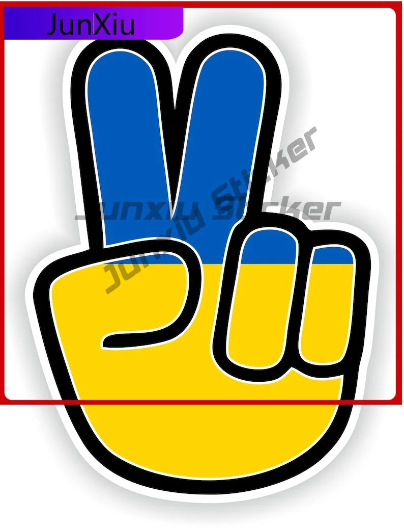

Ukraine Hand Sticker Peace Victory Rv Laptop Stickers For Phone Waterproof Decals Personalised Sticker Camping Car Funny Decor