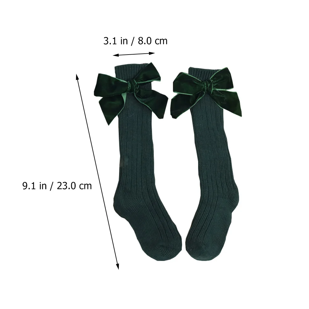 

Children Bow Stockings Cartoon Cotton Baby Bows Big Winter Middle Tube Socks Girls Warm Fashionable Long