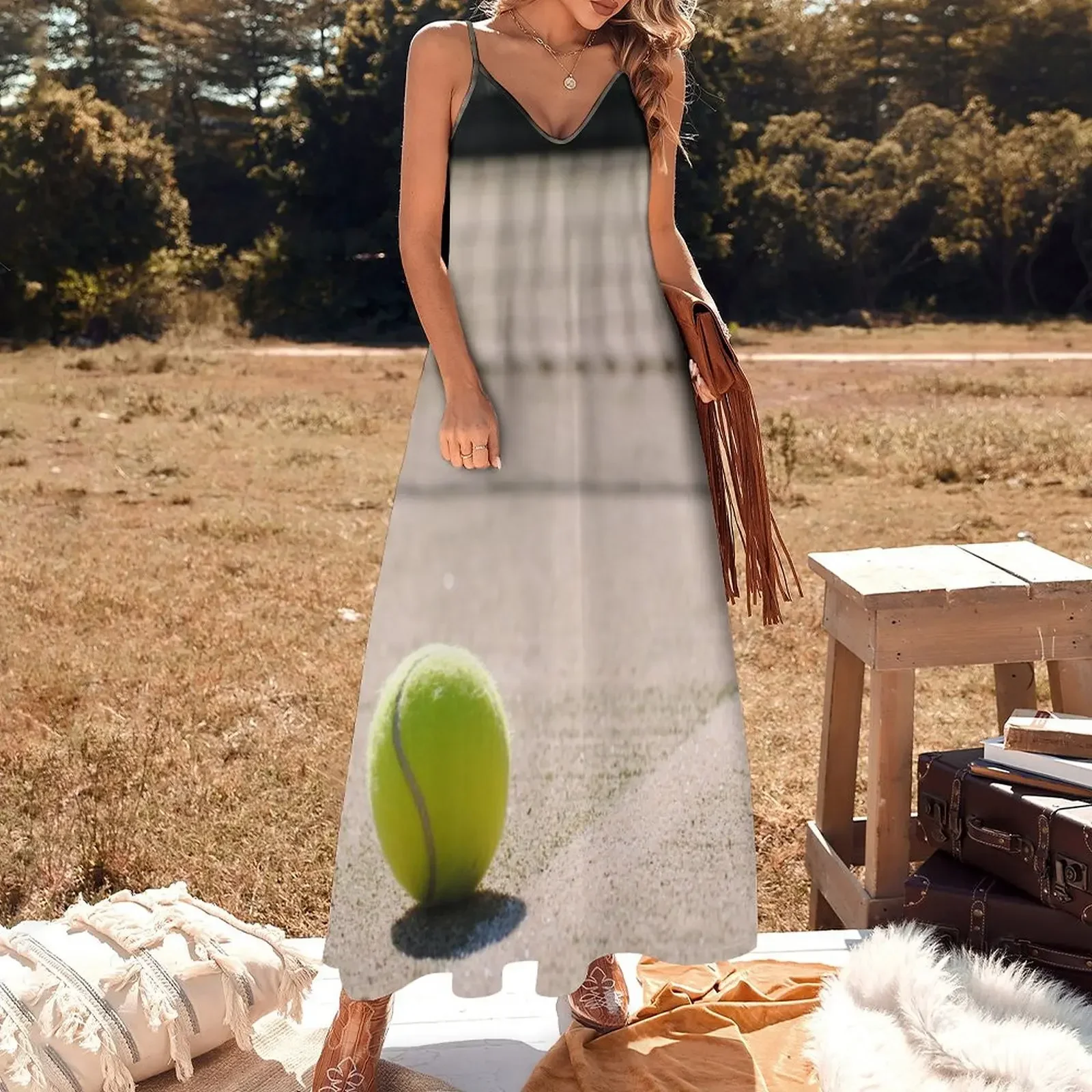 Tennis ball Sleeveless Dress women clothes dress for women 2024 Long dresses beach dresses Dress