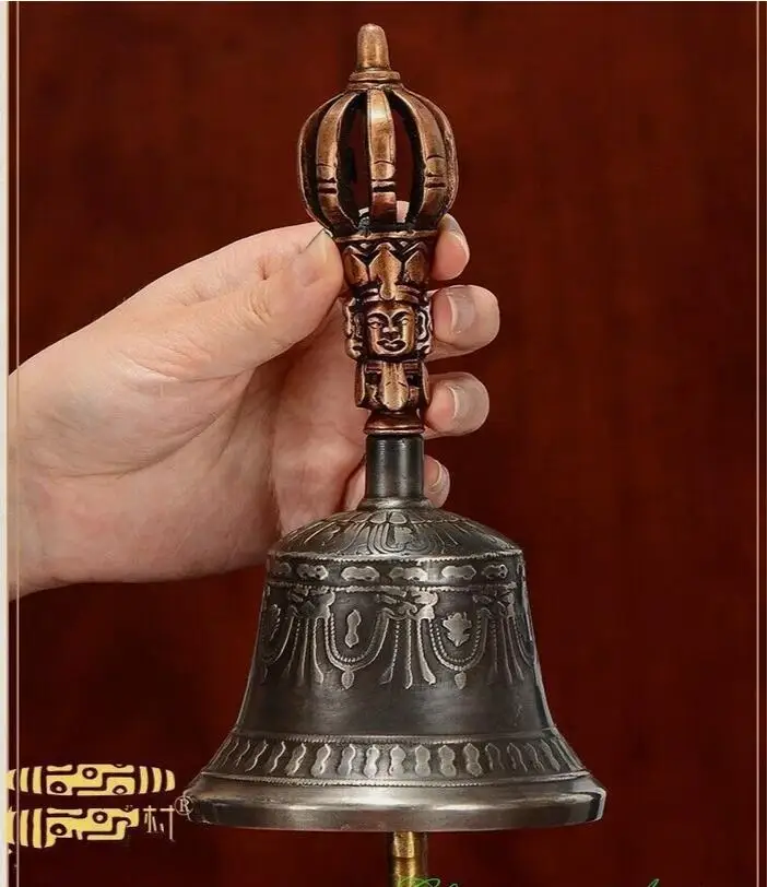 Ghanta Dril-bu 9-pronged Dorje Vajra Bell Meditation Bell w Pestle Sceptre #0506