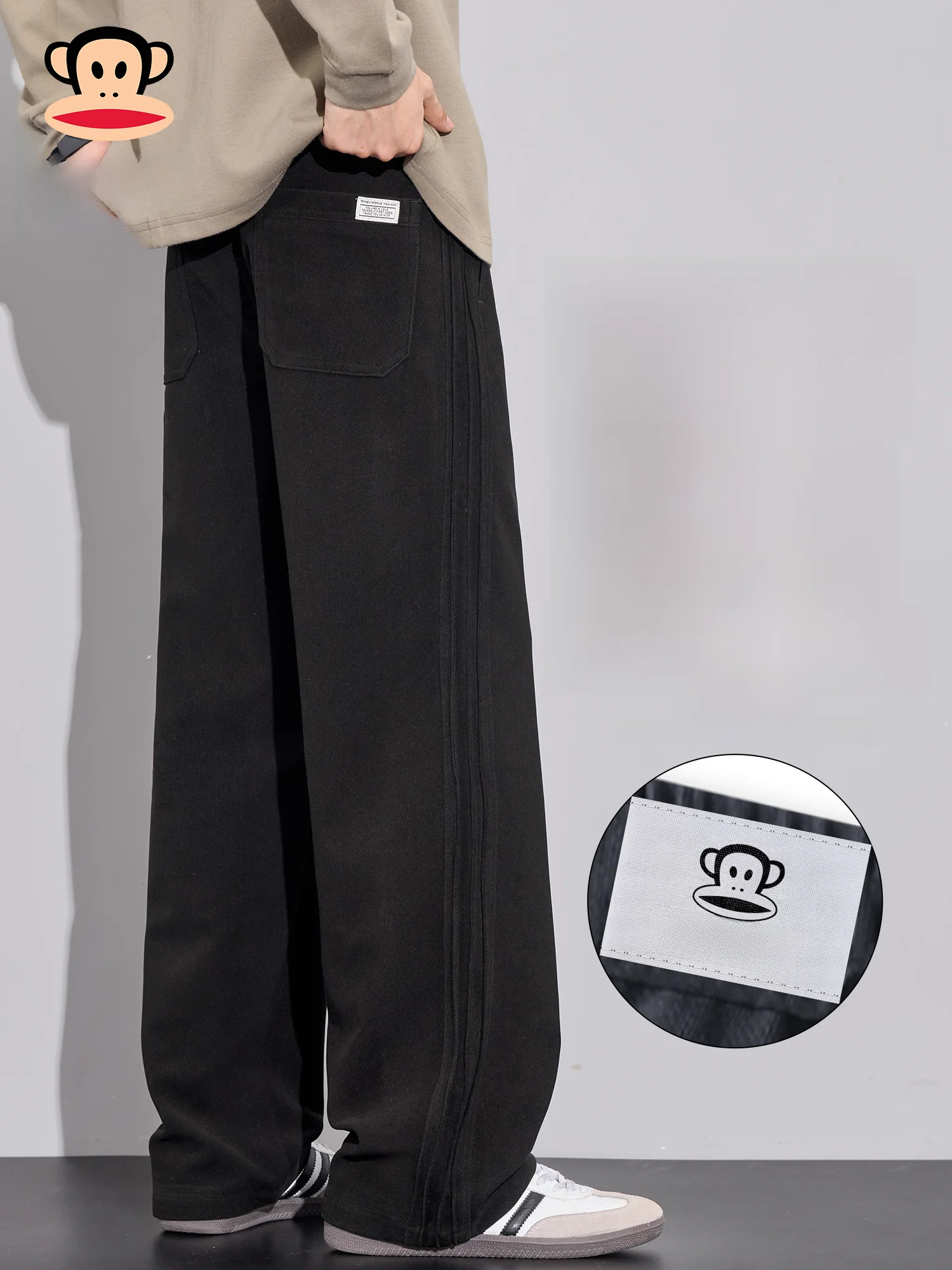 

PaulFrank Men's Straight Leg Casual Pants Comfortable Loose Fit Color Autumn New Sle Versatile Long Trousers