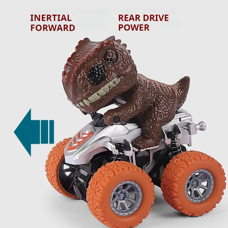 Kinder Traagheid Simulatie Dinosaurus Stunt Drive 4X4 Suv Monster Stunt Tyrannosaurus Rex Roterende Speelgoed Auto Jongen Speelgoed Verjaardagscadeau