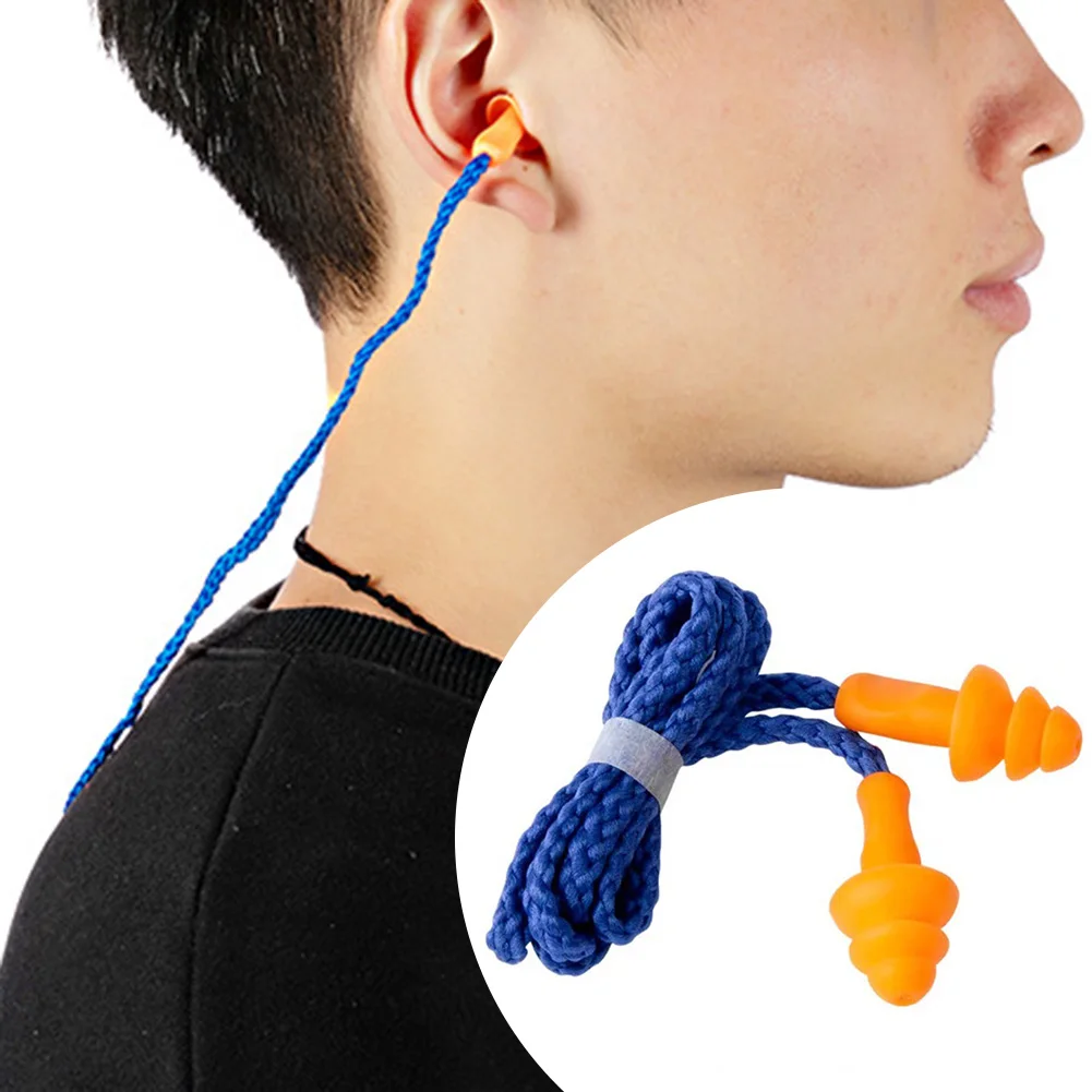 Christmas Tree Shape Earplugs com corda, cancelamento de ruído Ear Plugs, portátil, linda, viagens, estudo, sono