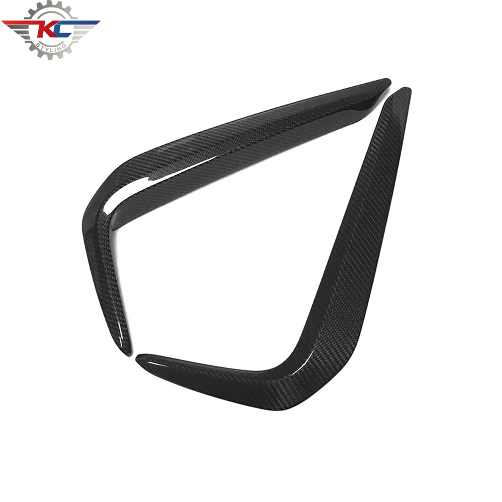 Carbon Front Splitter Bumer For BMW 5 Series G30 G31 M Package 2017-2020 Fog Light Cover Decoration Part ABS Glossy Black