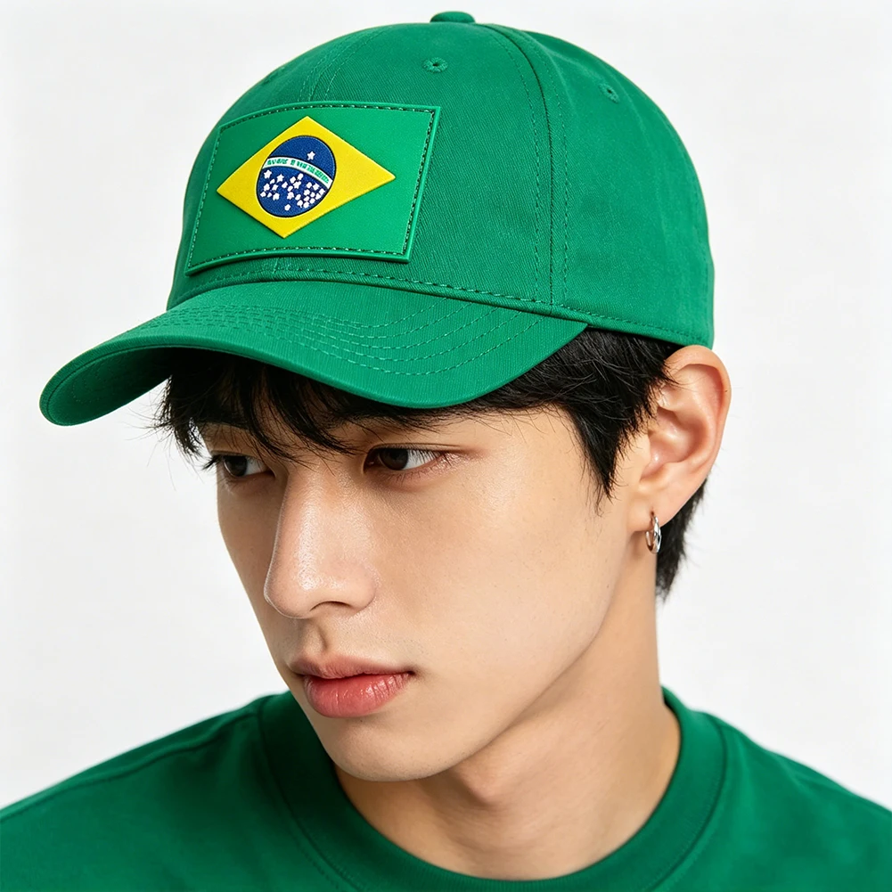 Brazil Flag Rubber PVC Patch Tactical Morale Hook Loop Patch for Backpack Hat Vest Outdoor Gear Military Decor DIY Craft Gift