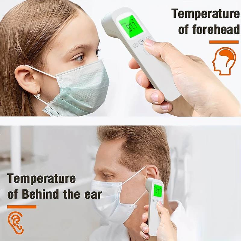 Household Thermometer Digital Non-Contact LED Infrared Body Thermometer Tool or Handheld Finger Pulse Oximeter Blood Oxygen